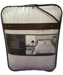 Brand New Nate Berkus Full/queen 3PC Comforter Set Dotted Stripe Gray. Fixed Price $49.95.