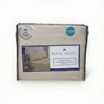 Royal Velvet Set Queen 300TC Beige 100% Cotton Bedroom Striped New. Fixed Price $67.00.