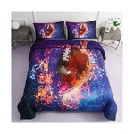 Roscloud Sports Football Rugby Comforter Sets Twin Size Bed Set- 2PC Ice Flam.... Fixed Price $55.10.