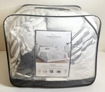 Threshold 8 Pc Queen Reversible Classic Stripe Comforter Set Gray/white. Fixed Price $70.00.