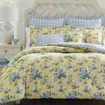 Laura Ashley Queen Comforter Set Reversible Floral Bedding Matching Shams Bonus. Fixed Price $147.93.