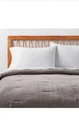 Full/queen Corduroy Plaid Comforter Gray - Room Essentials 88 X 92. Fixed Price $39.99.