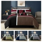 Chezmoi Collection 7-PIECE Patchwork Bedding Set Medallion Quilted Comforter. Fixed Price $80.99.