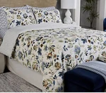 Home Reflection Reversible Jacobean Floral Comforter Set Cool - Full. Fixed Price $34.99.