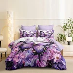 Butterfly Comforter Set Size, Purple Victorian Flowers Bedding King Multi 08. Fixed Price $85.43.