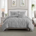 Swift Home Floral Pintuck 3-PIECE Comforter Set Gray King. Fixed Price $62.99.