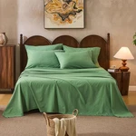 Linen Queen Sheet Set Breathable & Soft Sage Green 4-PIECE Bedding. Fixed Price $233.99.