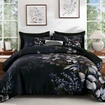 Xruibed Black Comforter Set Queen Size 7 Pieces (90"X 90"),. Fixed Price $72.62.