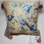 Croscill Fleur Fashion Pillow 16" X Square W/ Tassels - Taupe. Fixed Price $29.99.