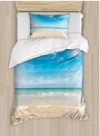 Ambesonne Ocean Duvet Cover Pillow Sham Sea Sky Beach Twin Nwt. Fixed Price $15.00.