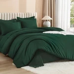 Litanika Comforter Set Dark Emerald Green - 7 Pieces Bed In Bag Queen.... Fixed Price $51.94.