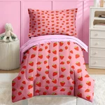 Nesker 4 Pcs Comforter Set Toddler Size, Sweet Pink Fruit Bedding Kids Te.... Fixed Price $46.27.
