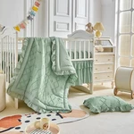The Ruffled Shabby Crib Bedding Set Girls, Baby Quilted Comforter With Fi.... Fixed Price $67.27.