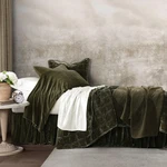 Stella Faux Velvet Double Box Stitch Fern Green Country Full/queen 3PC Quilt Set. Fixed Price $409.00.