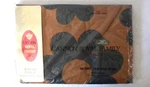 Vtg Cannon Royal Family Mod Flower Orangey Brown Black Twin Fitted Sheet Sealed!. Fixed Price $55.97.