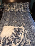 Ralph Lauren Polo Porcelain Blue Tamarind Bird Full/q Comforter Dust Ruffle Sham. Fixed Price $225.00.