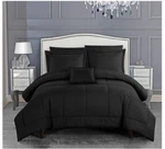 Chic Home Jordyn 8 Comforter Set Pieced Solid Color Stitched Design Complete Bag. Fixed Price $29.99.
