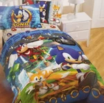 4 Pc Sega Sonic The Hedgehog Run Rings Around Twin Comforter & Sheet Set Nip. Fixed Price $97.75.