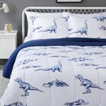 Amazon Basics Kids Full/queen Microfiber Comforter & Sham Set - Dinosaurs. Fixed Price $23.99.