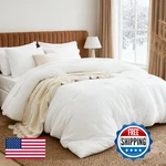Bedsure Queen Size Comforter Set, White Soft Prewashed Bedding All Seasons,. Fixed Price $96.38.