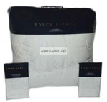 Ralph Lauren Isleboro Hillsboro Cream Embroidered Full/ Queen Comforter Set $870. Fixed Price $359.99.