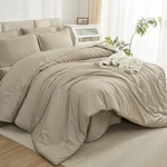 Litanika Comforter Full Size Set Khaki - 7 Pieces Bag Bedding C.... Fixed Price $57.90.