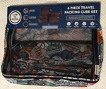 Life Is Good 6 Pc Stickers Collage Travel Packing Cube Set Zipper Bags Nwt. Fixed Price $34.96.