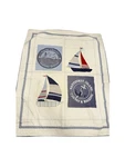 Rare Vtg 90S Quilt Nantucket Sailing Canvas Comforter Blanket Twinxl Nautical. Fixed Price $190.00.