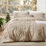 Comforter Set Queen Size 3 Pieces Khaki Boho Embroidery Bedsure Tufted Bedding. Fixed Price $104.99.