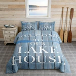 Manfei Lake Comforter Set Twin Size Cabin Rustic Farmhouse Style Bedding. Fixed Price $41.23.