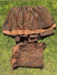 Vintage Ralph Lauren Brianna Elizabeth Dark Paisley 2-PIECE Queen Skirt Sham Set. Fixed Price $74.95.