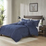 Woolrich Perry Oversized King Comforter Set Denim Blue Down Alternative. Fixed Price $259.99.