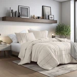 All Season Bedding Soft Microfiber Grid Duvet Cover Set Twin Full Queen King Cal. Fixed Price $58.49.