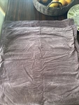 Lauren Ralph Plum Velvet Sham Set Of 2 Button Closure Ribbon Edged Euro. Fixed Price $35.00.