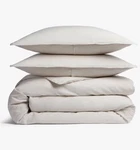 Relaxed Linen Duvet Cover & Sham Set - Parachute Parchment Size Full Queen. Fixed Price $125.00.