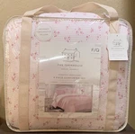 Farmhouse Rachel Ashwell Pale Pink W/roses & Hearts 4PC Full/queen Comforter Set. Fixed Price $82.99.