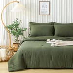 5-PIECE Ultra-soft Twin Bed Sheets And Comforter Set, Lightweight Washed Cozy.... Fixed Price $51.56.