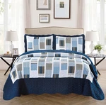 Mk Collection 3PC King/california Oversize Reversible Quilted Bedspread .... Fixed Price $39.52.