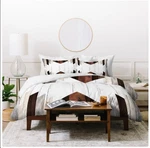 Deny Designs Iveta Abolina Geo Wood 2 Duvet Cover Set Queen Brown Cp. $140. Fixed Price $39.99.