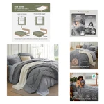 King Size Comforter - 7 Pieces Reversible Grey Bedding, Set.... Fixed Price $59.99.