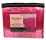 Juicy Couture Queen Sheet Set Pink Woven Satin Stripe 6 Piece Bedding. Fixed Price $44.79.