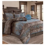 Loom And Mill 9-PIECE Vintage Paisley Jacquard Comforter Set, Queen Brown New. Fixed Price $269.00.