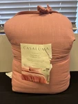 Casaluna Full Queen Heavyweight Linen Blend Comforter Set Rose. Fixed Price $89.07.