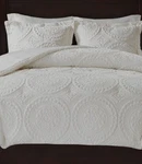 Madison Park White Arya Comforter Mini 3-PIECE Set, Full/queen Size. Fixed Price $60.00.