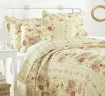 Finely Stitched 5PC Chic Shabby Romantic Rose Bedding Quilt Set King/cal. Fixed Price $176.28.
