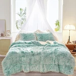Joyreap 3-PIECE Plush Shaggy Comforter Set, Full/queen Size Luxury Faux Fur Sher. Fixed Price $56.02.