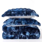 Puredown Plush Reversible Navy Faux Rabbit Fur King Comforter Set. Fixed Price $45.20.