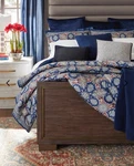 Ralph Lauren Archer Foulard King Comforter Navy $550. Fixed Price $325.00.
