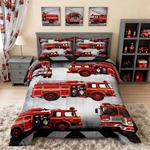 Truck Comforter Set Twin Size Red Engine Duvet Insert Cartoon Firem.... Fixed Price $65.77.