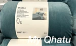 Ikea Sanela Full /queen Comforter Set With Pillowcase Dark Gray Turquoise. Fixed Price $84.00.